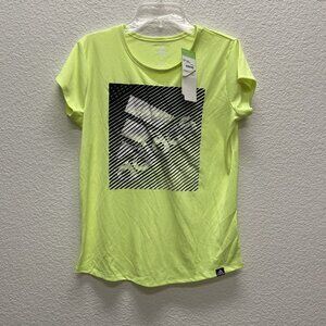 Adidas Aeroready ClimaLite Training Tee T-Shirt Youth Size Large Yellow Logo